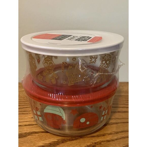 Pyrex Glass Star Wars Food Storage Set 4-Piece Holiday Exclusive Great Gift! - Picture 7 of 11
